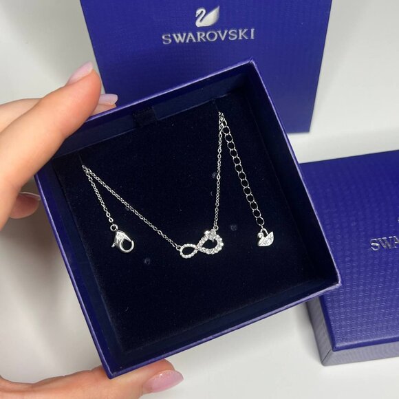 Authentic swarovski infinity crystal pendant necklace forever love heart pendant - Picture 7 of 8